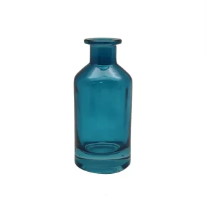 VASO DECORATIVO EM VIDRO AZUL 6X13CM