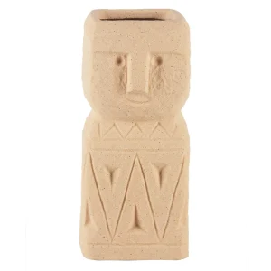 VASO DE CERAMICA BEGE 9X21CM