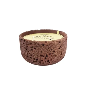 VELA PERFUMADA EM CIMENTO MARROM 15X8CM
