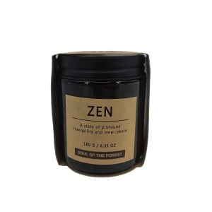 VELA PERFUMADA ZEN EM VIDRO VERDE SOUL OF THE FOREST 8X9CM