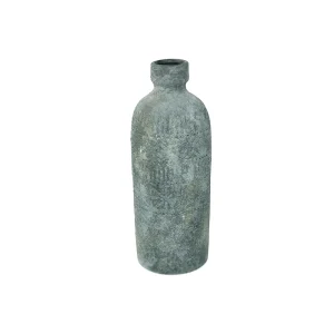 VASO DE CERAMICA DECORATIVO C/ TEXTURA RUSTICA 13,5X38CM