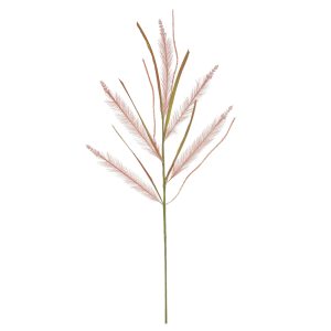 HASTE CAPIM C/ FOLHAS X5 LARANJA 70cm