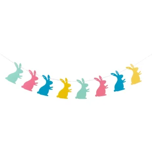 FAIXA DE PAPEL COELHOS COLORIDOS PASCOA 2M