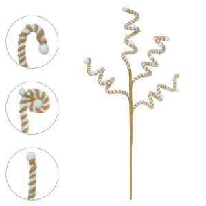 PICK ESPIRAL C/ BOLINHAS BEGE/ BRANCO 60cm