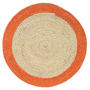 LUGAR AMERICANO DE FIBRA BEGE/ LARANJA 38cm
