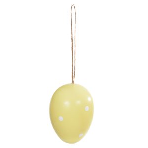 ENFEITE OVO DE PASCOA P/ PENDURAR AMARELO 12cm