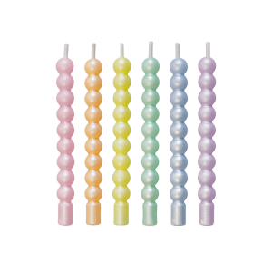 VELA PALITO ESPIRAL METALIZADA CANDY COLOR C/6 UNIDADES