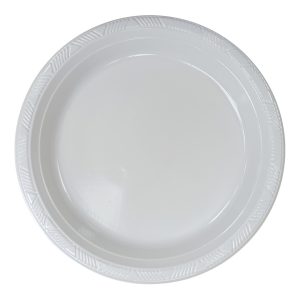 PRATO HAPPY LINE 15 CM BRANCO C/ 8 UNIDADES