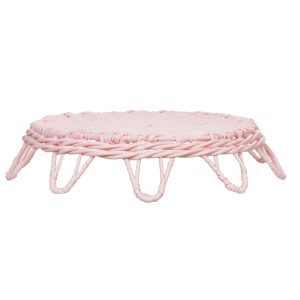BANDEJA  DECORATIVA REDONDA 34X34X7cm ROSA