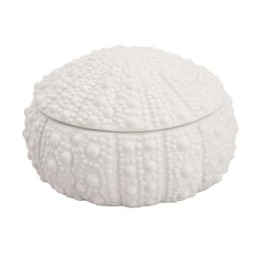 POTE DECORATIVO EM CERAMICA BRANCO 18X10CM
