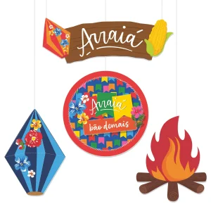 ENFEITES AEREOS ARRAIA BAO DEMAIS PT C/4 UN