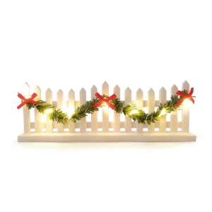 MINI CERCA C/ FESTAO E LED BRANCO/ VERDE 16X6CM 2 PILHAS AA