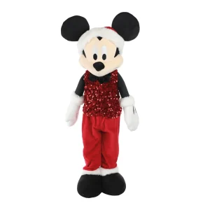 BONECO MINNIE EM PE BLUSA C/ LANTEJOLA VERMELHO/ BRANCO 78CM