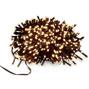 CORDAO 500 LEDS BIVOLT STROBO CABO VERDE 10M BRANCO QUENTE