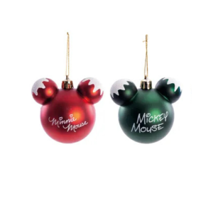 BOLA MICKEY MINNIE VERMELHO/ VERDE 10CM DISNEY C/2 PC