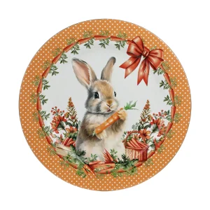 SOUSPLAT COELHO DA PASCOA C/ CENOURA LARANJA 33CM UN