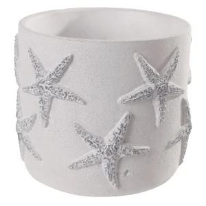 VASO CACHEPOT CERAMICA ESTRELA DO MAR AZUL18X15CM