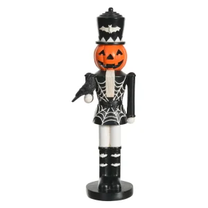BONECO DECORATIVO QUEBRA NOZES HALLOWEEN ABOBORA  26X7X9CM