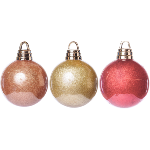 BOLA DE NATAL BRILHANTE COM GLITTER UNITARIA 15CM (ESCOLHER A COR)
