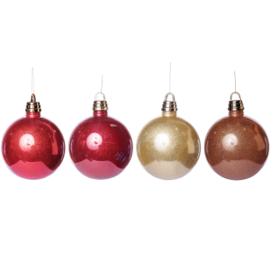 BOLA DE NATAL GIGANTE GLITTER UNITARIA 20CM (ESCOLHER A COR)
