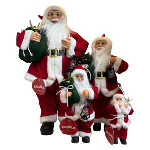 PAPAI NOEL EM PE SACO DE PRESENTES LAMPIAO TAMANHO SORTIDO