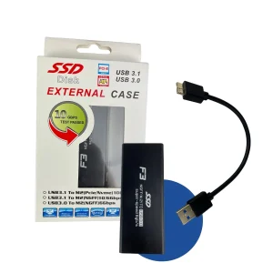 Case Gaveta Externa F3 para SSD M.2 SATA (NGFF) – USB 3.0 Alumínio Premium