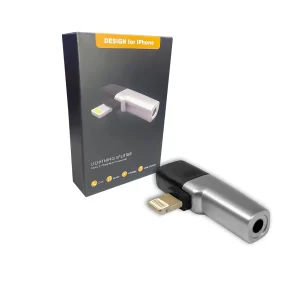 Adaptador Splitter 2 em 1 Palide – Áudio P2 (3,5mm) + Carga para iPhone