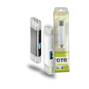 Adaptador OTG 5 em 1 Palide – Leitor de Cartão Micro SD, USB-C, USB e Micro USB