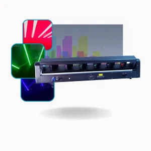 Ribalta Moving Laser Pan E Tilt Saída 6 Saídas Laser RGB Professional DMX