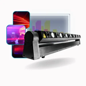 Barra de Laser Vermelho 8 saidas Laser Dmx Professional