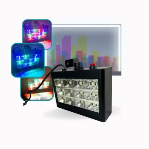 Strobo 12 Leds RGB 15w Room Sensor Rítmico