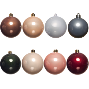 BOLAS PEROLADAS 10CM PARA ARVORE DE NATAL C/5 UN (ESCOLHER A COR)
