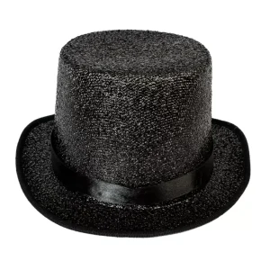 Chapéu Cartola com Brilho – Preto