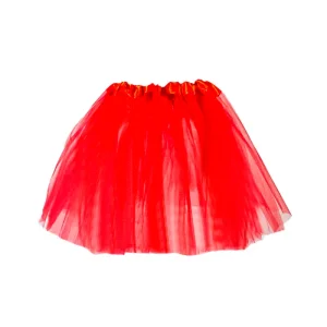 Saia Tule Infantil – 30cm – Vermelha