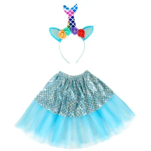 Kit Fantasia Infantil Sereia – Com 2 Peças – Azul