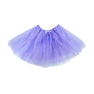 Saia Tule Infantil com LED – 30cm – Lilás