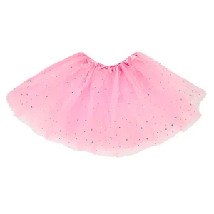 Saia Tule Adulto com LED – 40cm – Rosa
