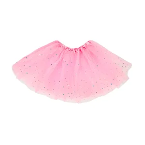 Saia Tule Infantil com LED – 30cm – Rosa