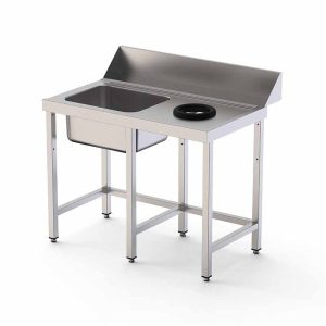 Mesa de lavagem – Entrada de máquina de lavar loiça